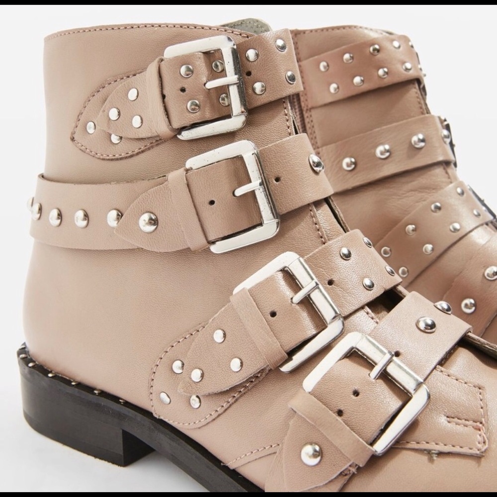 💯 % leather Topshop Amelia studded booties - Picture 2 of 3